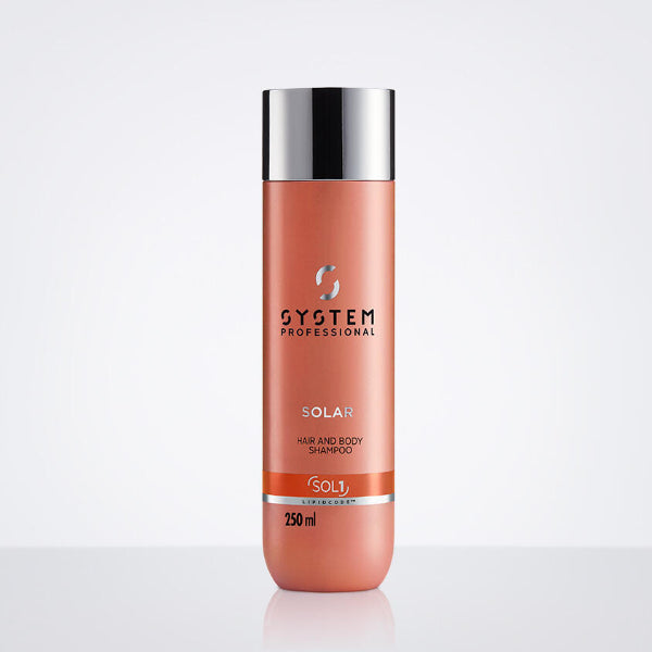 System Professional shampoo bottle on a white background