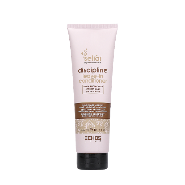 Tube of Seliar discipline leave-in conditioner on a white background