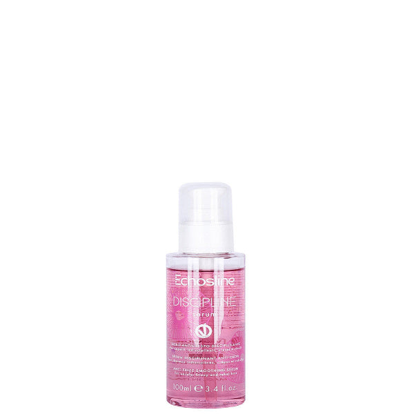 Bottle of Tecna Discipline hair product on a white background