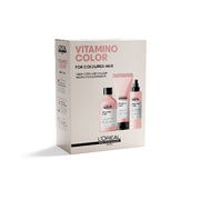 L'Oreal Vitamin Color hair care product set packaging on a white background