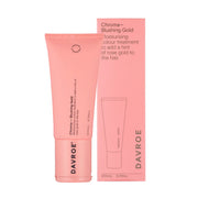 Davroe Chroma Blushing Gold hair treatment tube and packaging on a white background