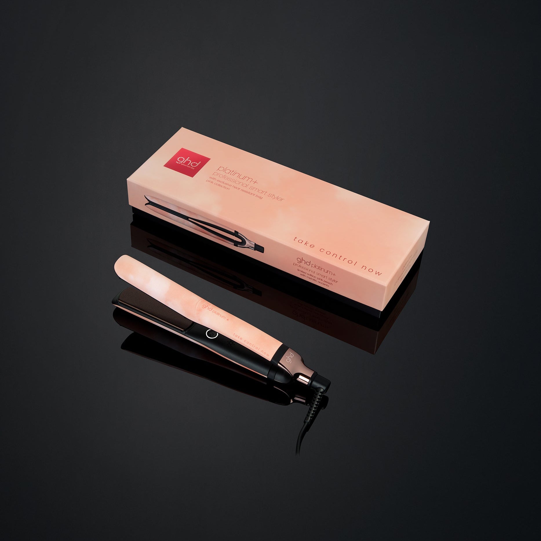 GHD PLATINUM + HAIR STRAIGHTNER PINK PEACH
