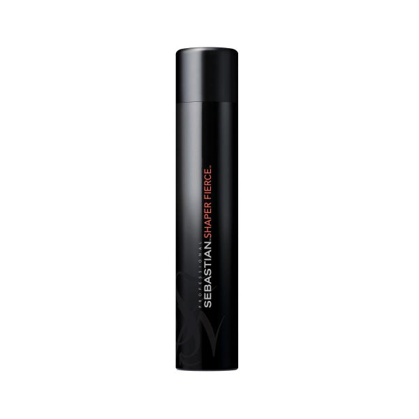 Black hair product bottle with 'Sebastian' branding on a white background