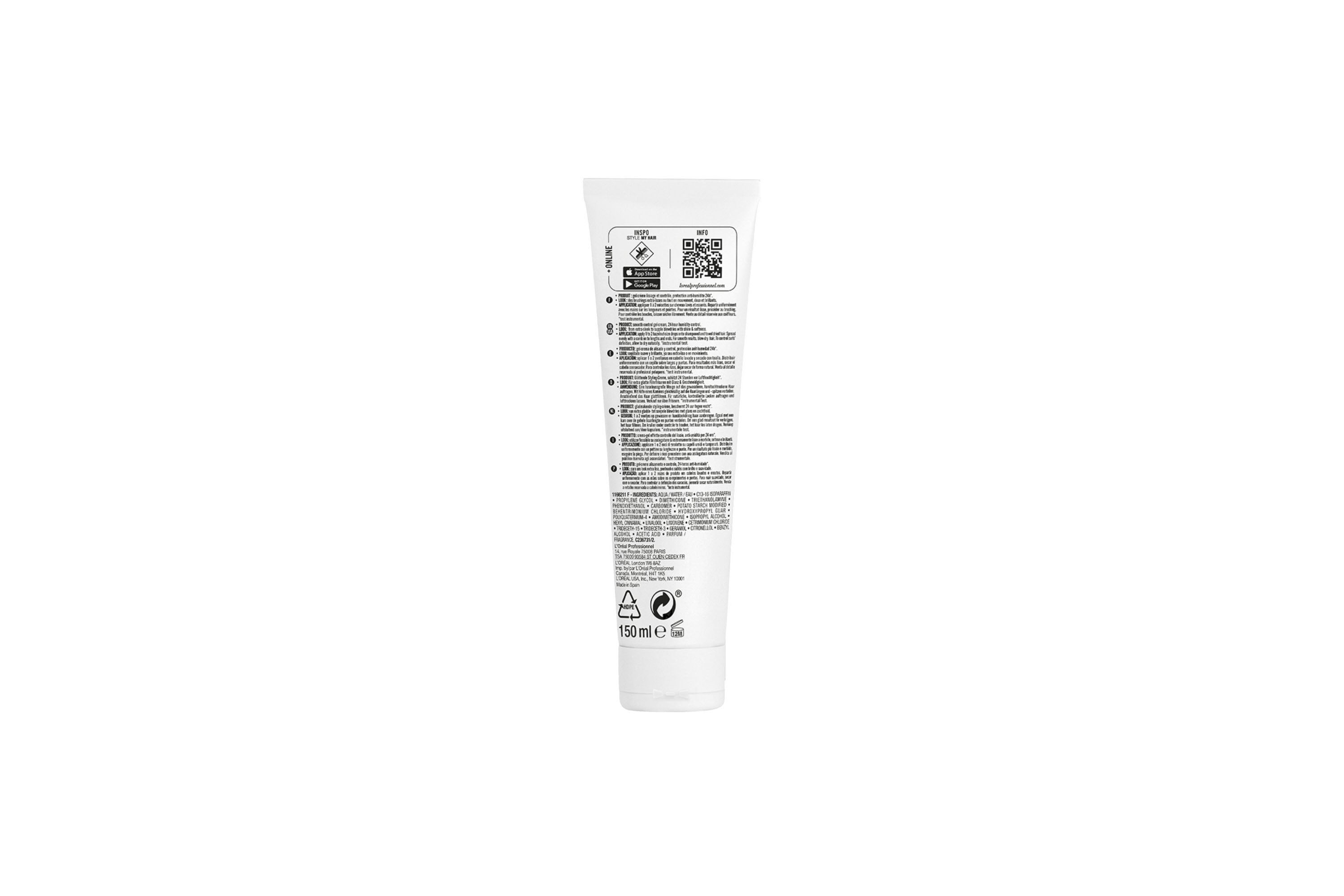 Tecni.Artflex Liss Control Frizz Control Styling Cream 150mL