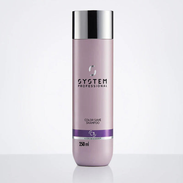 System Professional shampoo bottle on a white background