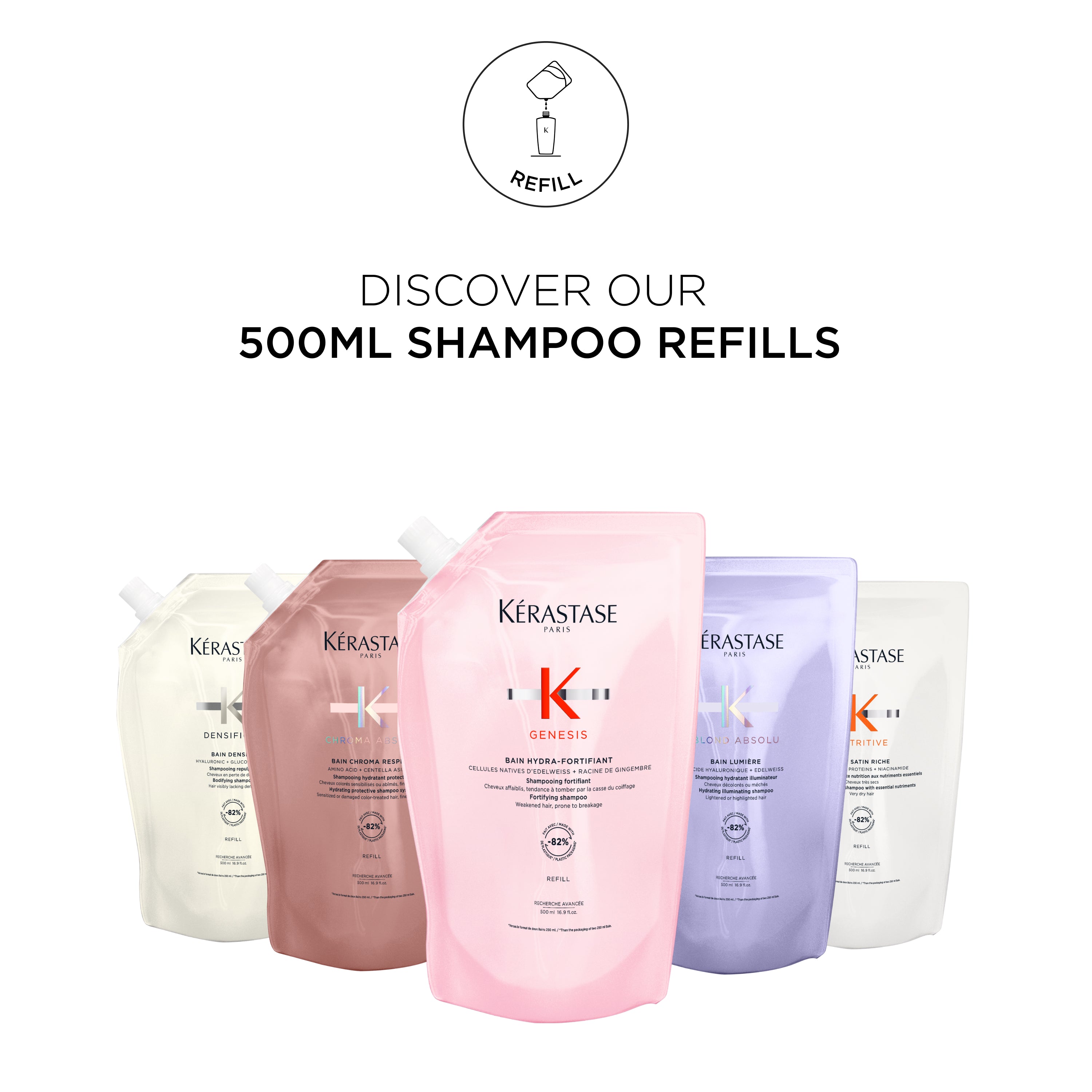 Blond Absolu Bain Lumiére Refill Shampoo Pouch For Lightened and Highlighted Hair 500mL