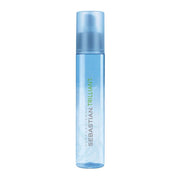 Blue hair product bottle with 'Sebastian' branding on a white background
