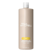 Bottle of Paul Mitchell shampoo on a white background