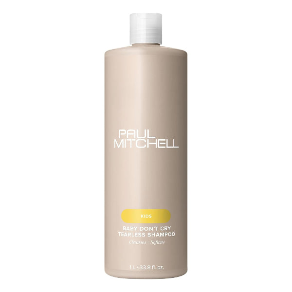 Bottle of Paul Mitchell shampoo on a white background