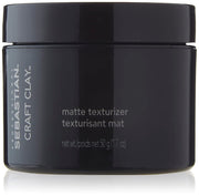 Black jar of Sebastian Craft Clay matte texturizer on a white background
