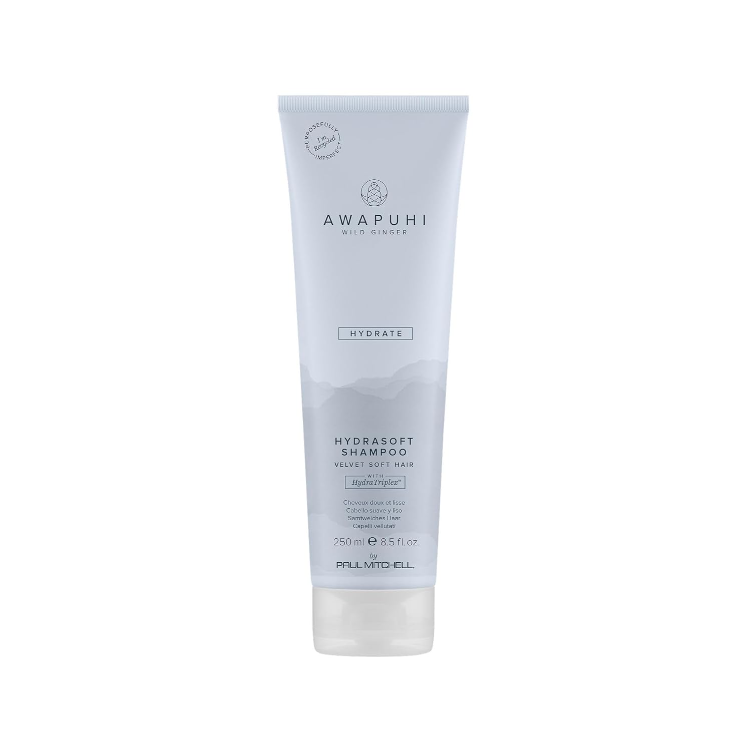Shampoo bottle labeled 'Awapuhi' on a white background