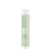Shampoo bottle with green label on a white background