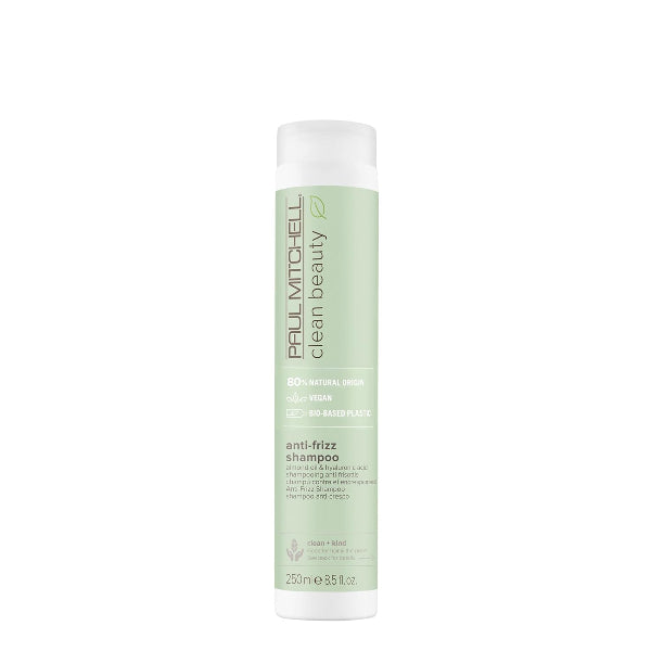 Shampoo bottle with green label on a white background