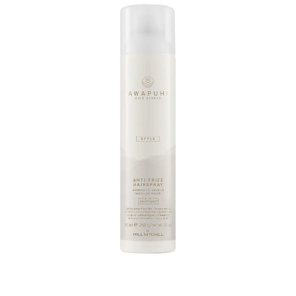 Awapuhi hair spray bottle on a white background