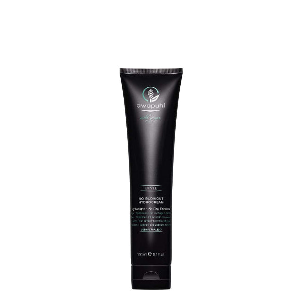 Black hair care product tube with brand name on a white background