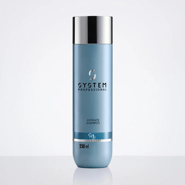 System Professional shampoo bottle on a white background