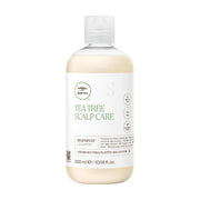 Tea tree scalp care shampoo bottle on a white background