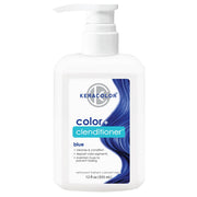 Keracolor color + blenditioner blue conditioner bottle on a white background