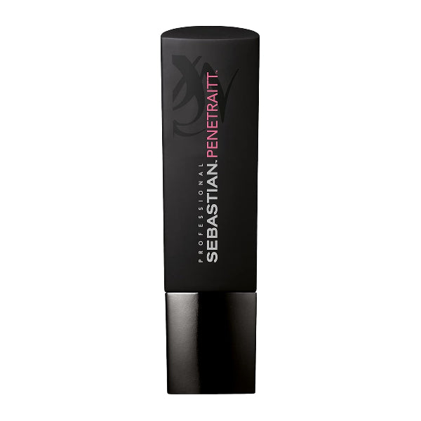 Black hair product tube with 'Sebastian' branding on a white background
