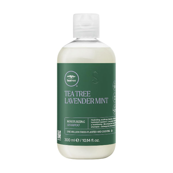 Tea Tree Lavender Mint shampoo bottle on a white background