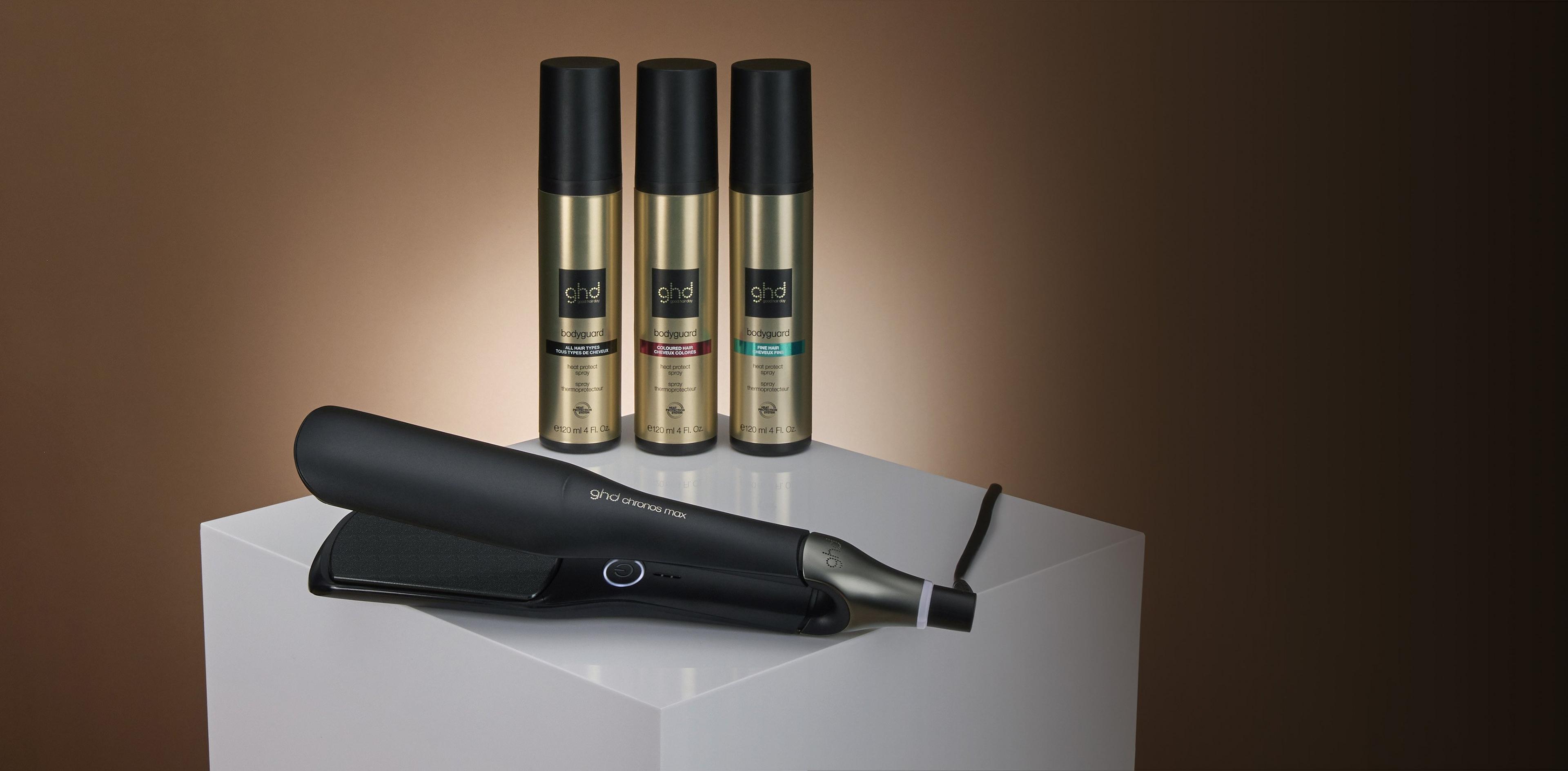 NEW GHD CHRONOS MAX BEST WIDE PLATE HAIR STRAIGHTENER (43MM PLATE) BLACK