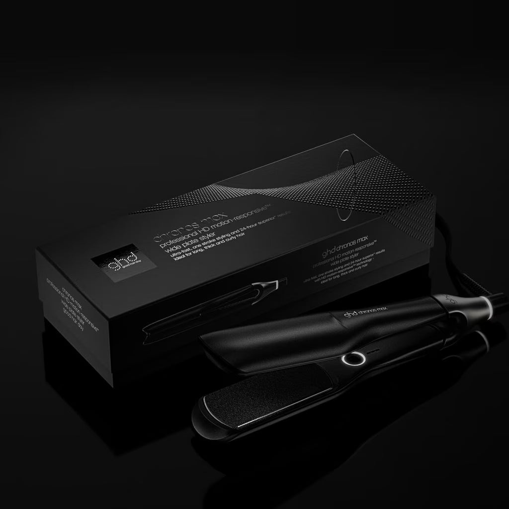 NEW GHD CHRONOS MAX BEST WIDE PLATE HAIR STRAIGHTENER (43MM PLATE) BLACK