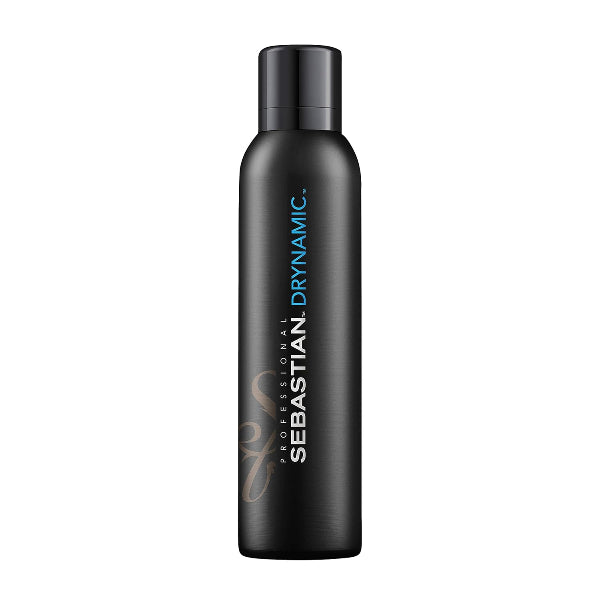 Black hair product bottle with 'Sebastian Dynamic' branding on a white background