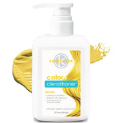 Keracolor Clenditioner bottle with yellow color swatch on a white background