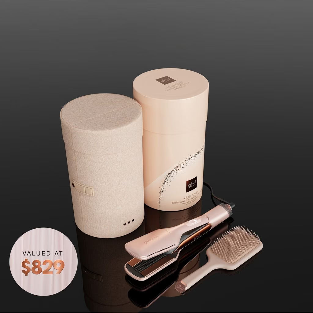 NEW GHD DUET HOT AIR STYLER FESTIVE GIFT SET IN CASHMERE BEIGE