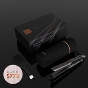 NEW GHD SCULPT INTERACTIVE HAIR STRAIGHTENER FESTIVE GIFT SET IN BLACK