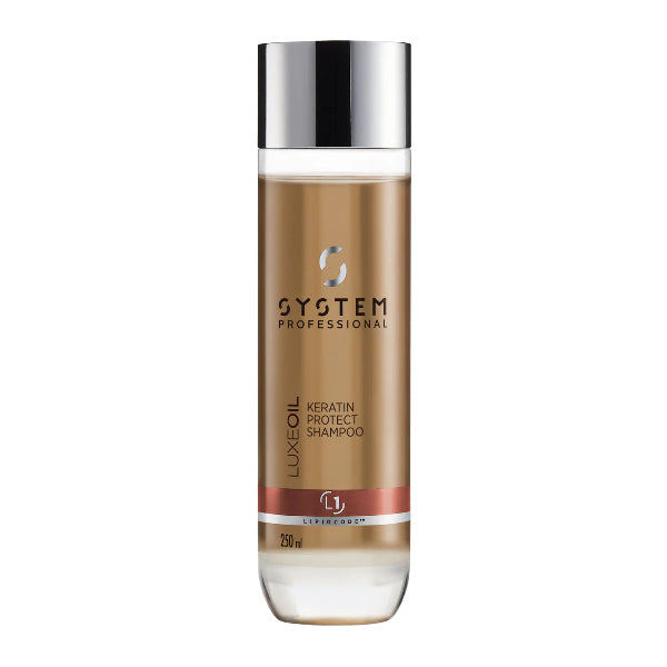 System Professional shampoo bottle on a white background