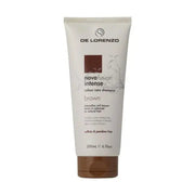 De Lorenzo nova fusion intense color care shampoo tube for brown hair on a white background