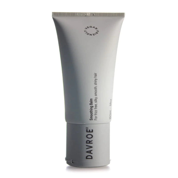 Davroe smoothing balm tube on a white background
