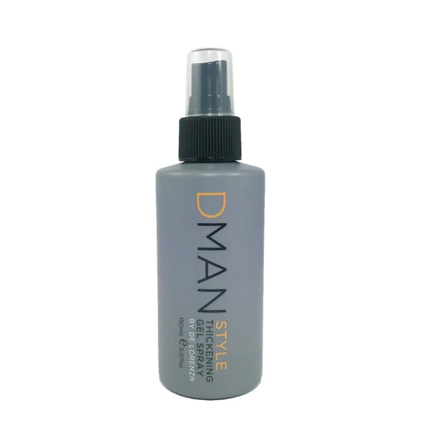 Gray spray bottle with black nozzle on a white background