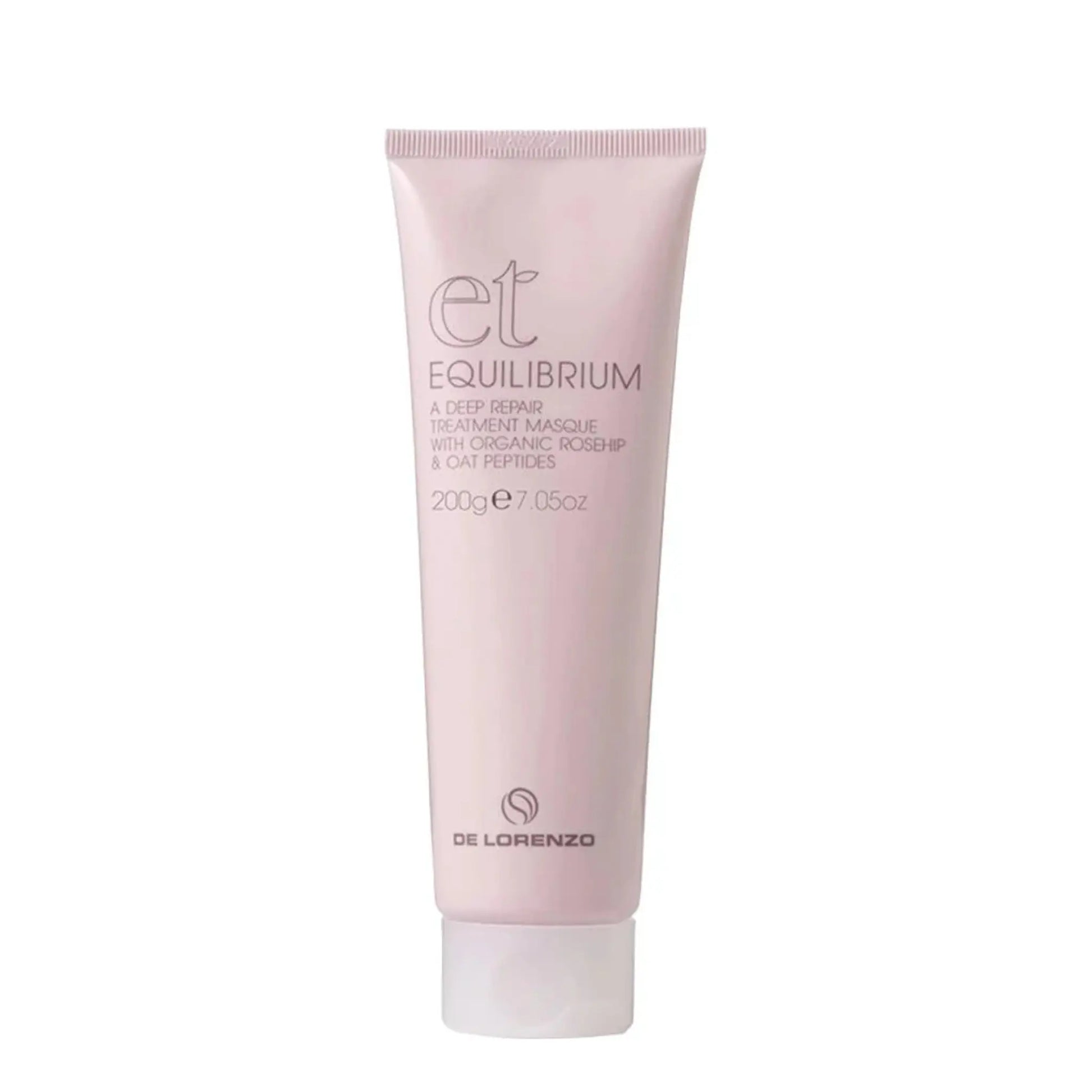 Pink tube of De Lorenzo Equilibrium skincare product on a white background