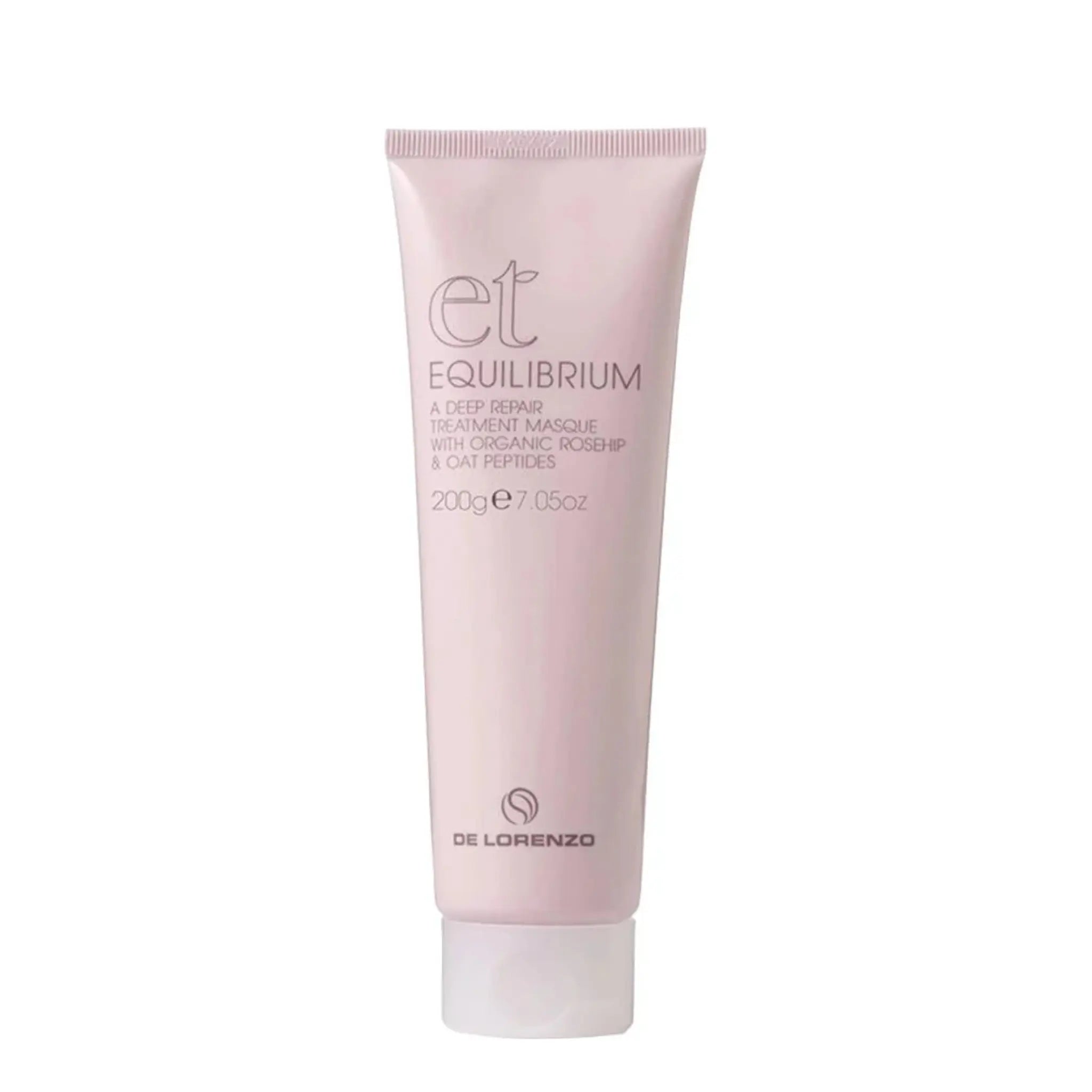 Pink tube of De Lorenzo Equilibrium skincare product on a white background