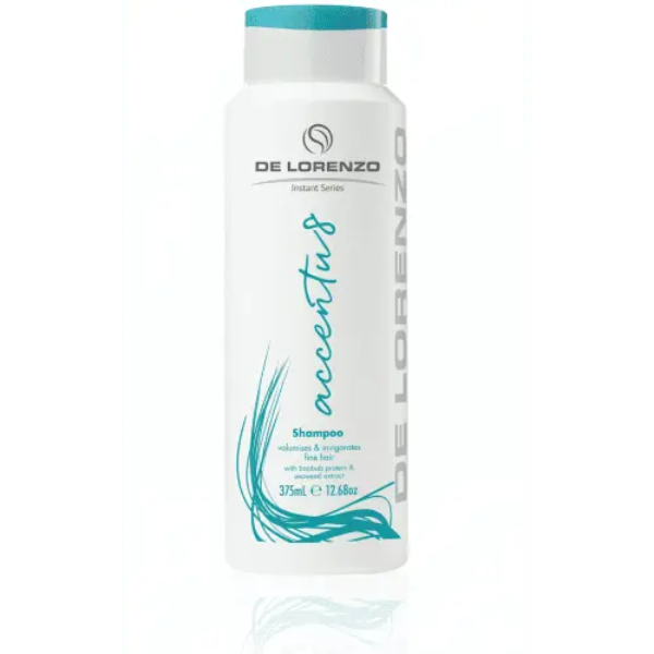 De Lorenzo shampoo bottle on a white background