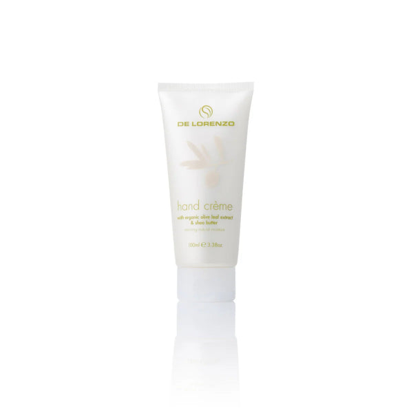 De Lorenzo hand crème tube on a white background