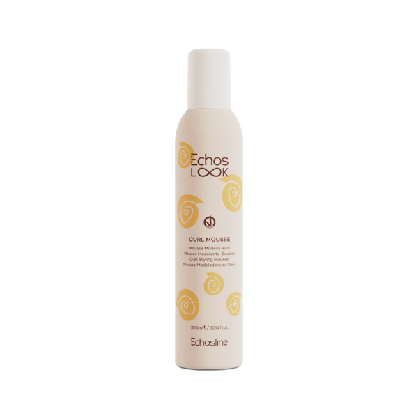 Bottle of Echosline Curl Mousse on a white background