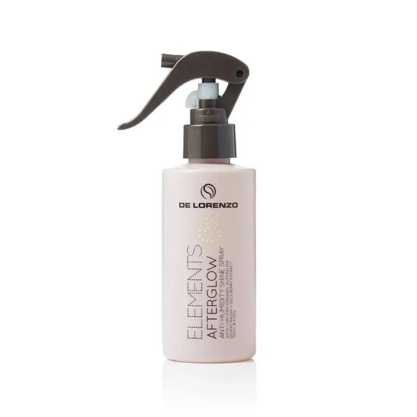 De Lorenzo hair product bottle with spray nozzle on a white background