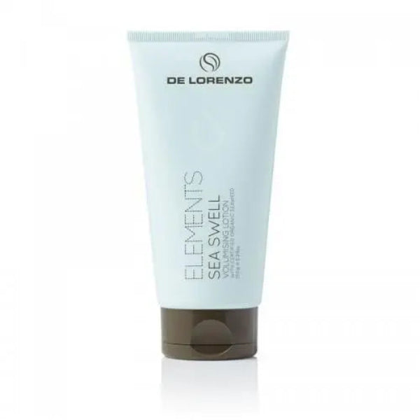 De Lorenzo Sea Swell volumizing lotion tube on a white background