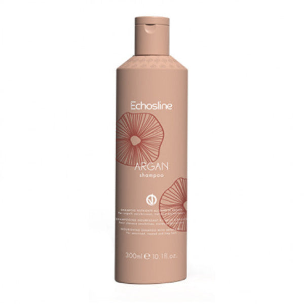Echosline Argan shampoo bottle on a white background