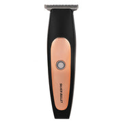 Black and rose gold hair trimmer with 'Silver Bullet' branding on a white background