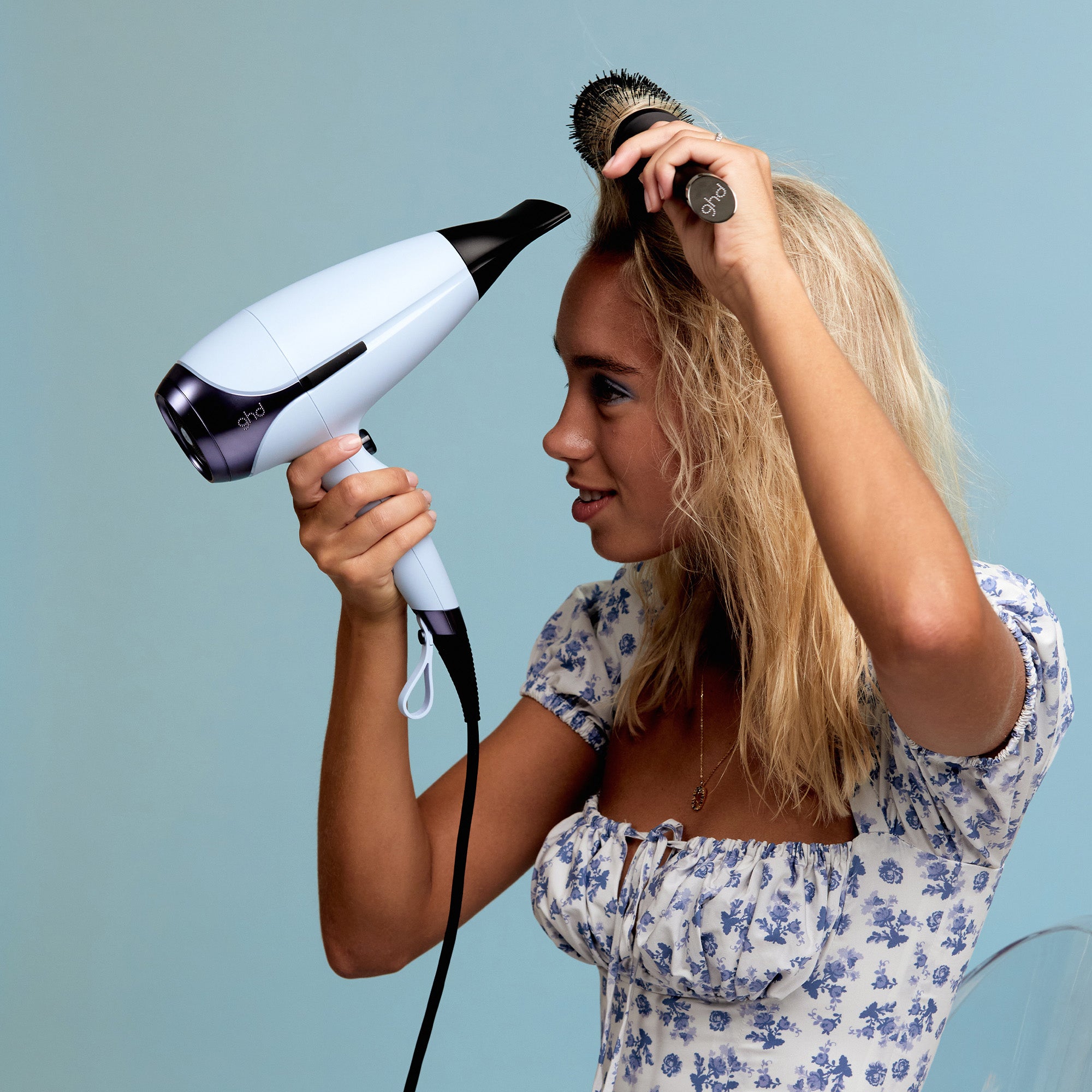 GHD HELIOS PASTEL BLUE HAIR DRYER