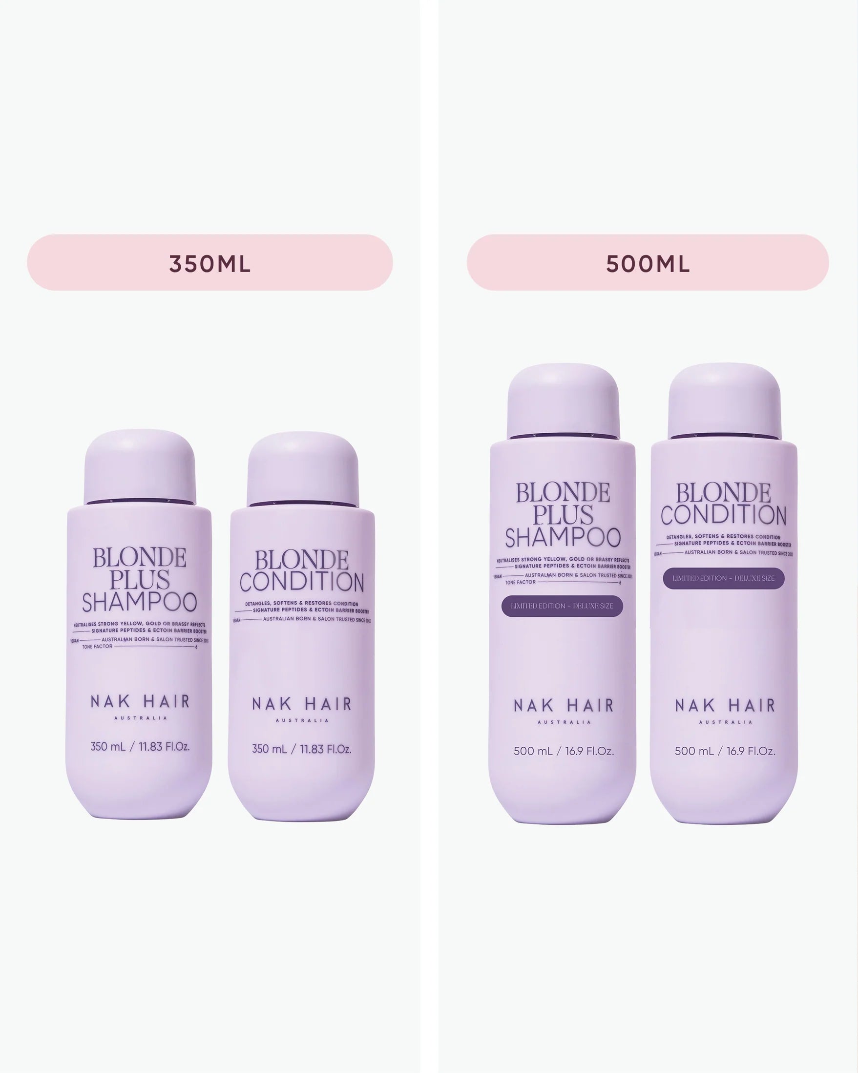 Nak Blonde Plus 500ml Duo -Shampoo & Blonde Condition