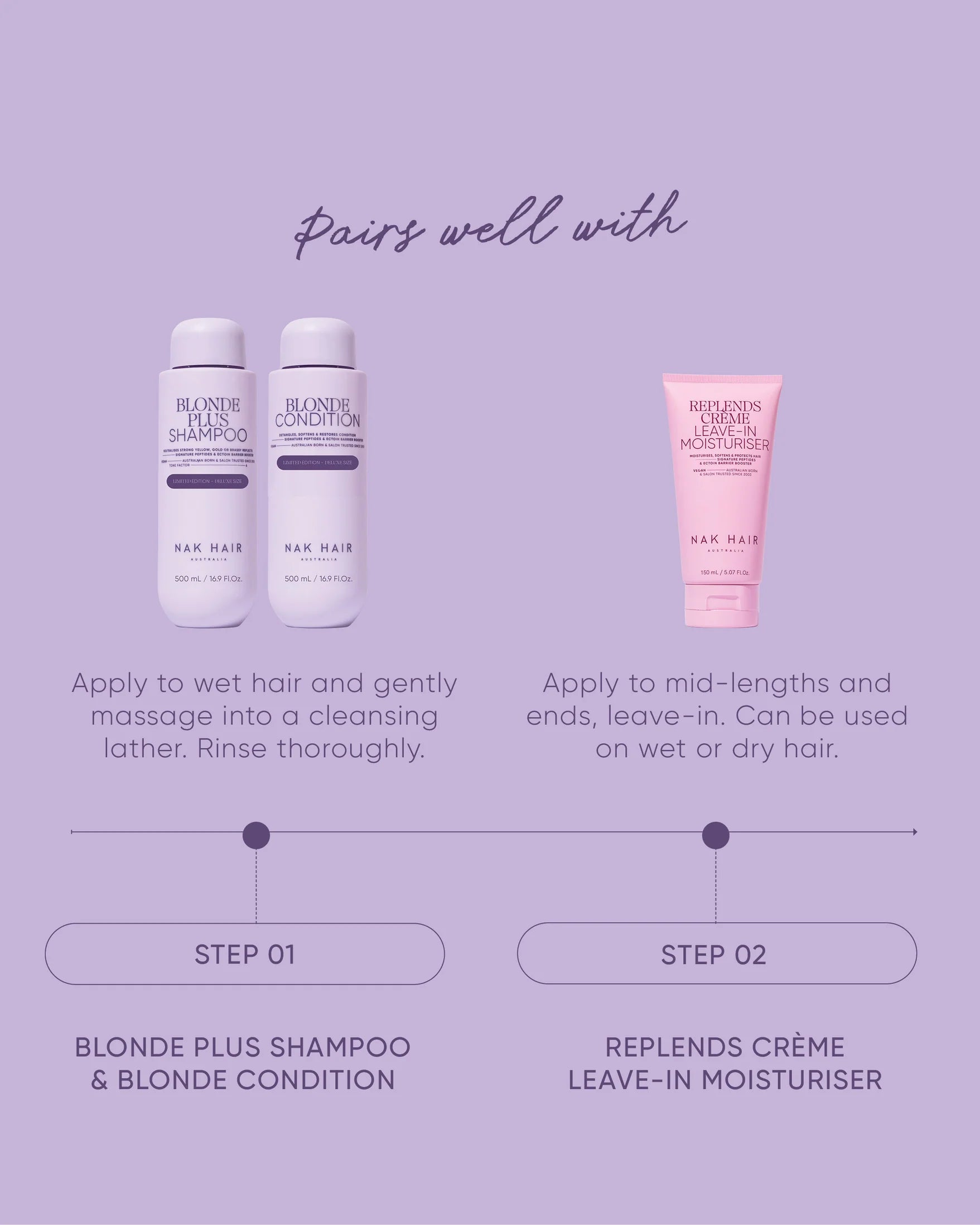 Nak Blonde Plus 500ml Duo -Shampoo & Blonde Condition