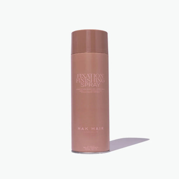 Nak Hair fixation finishing spray can on a white background