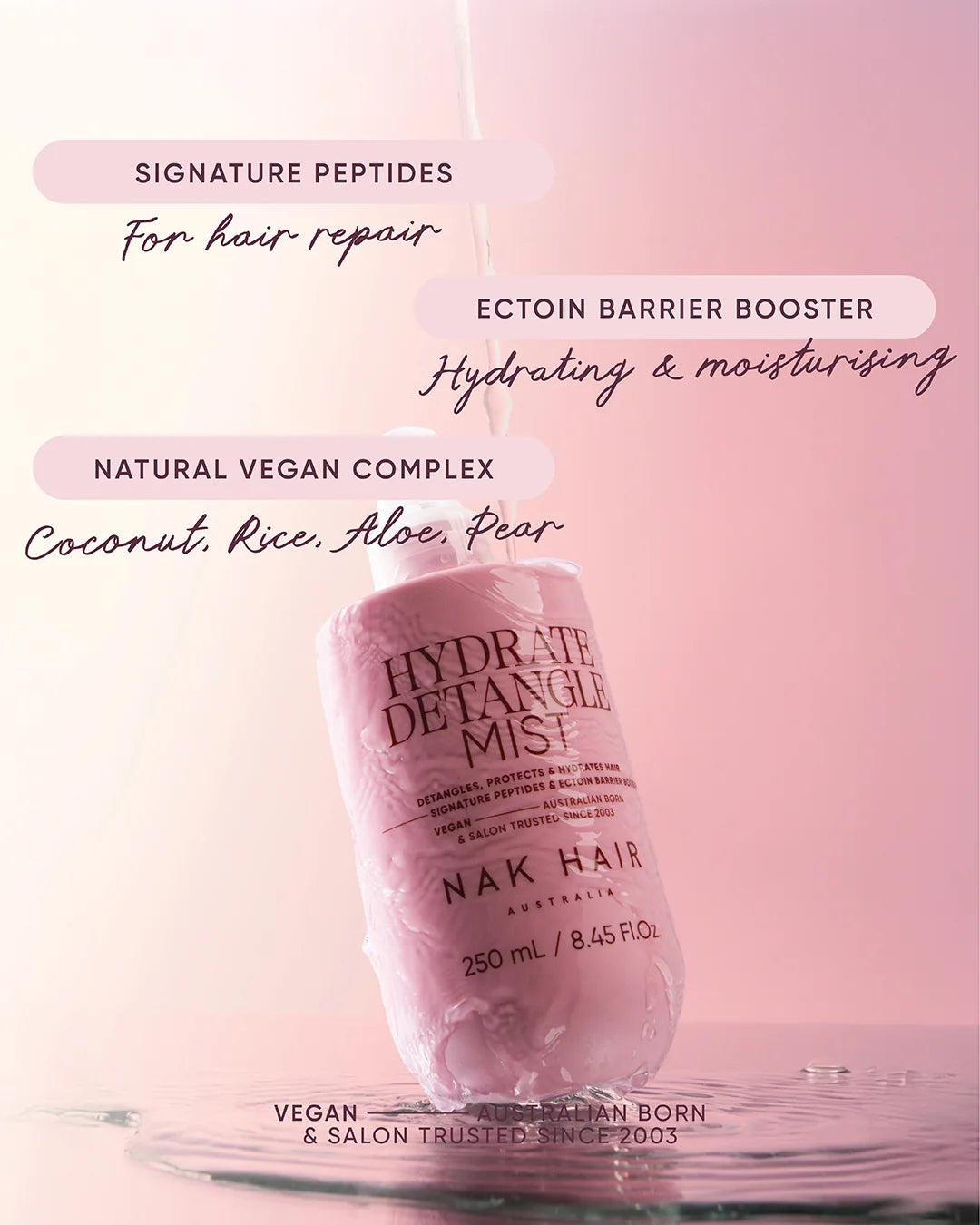 NAK Signature Hydrate Detangle Mist 250ml