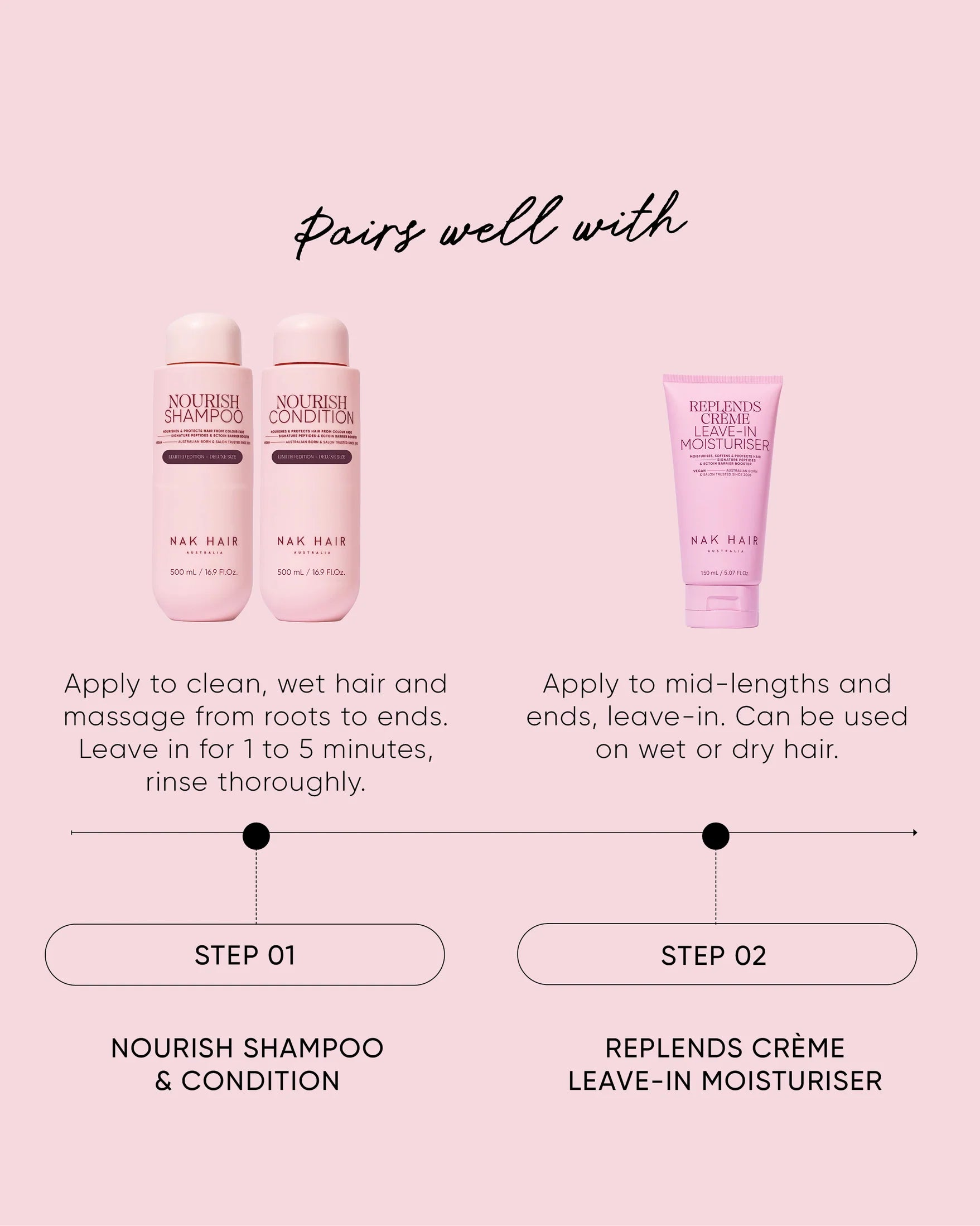 Nak Nourish 500ml Duo - Shampoo & Conditioner