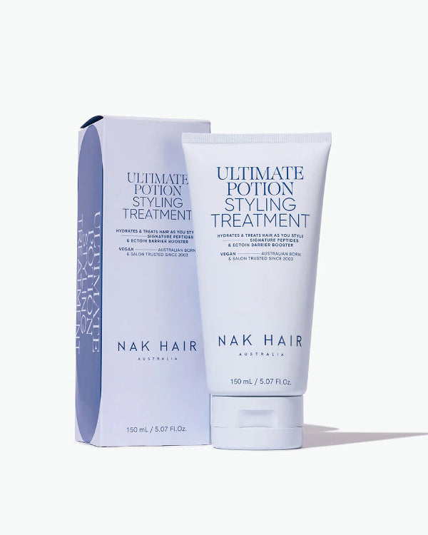 Nak Hair Ultimate Potion Styling Treatment packaging on a white background